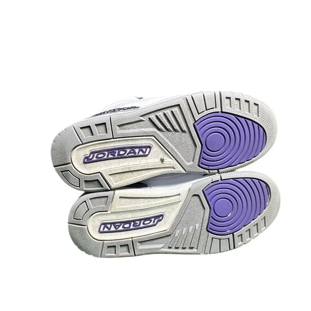 Jordan 3 Retro Dark Iris White Purple Kids Size 3.5Y DM0967-105